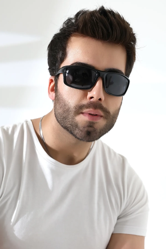 Erkek Kare Aksesuarlı Polarize Güneş Gözlüğü 23055 C2 P