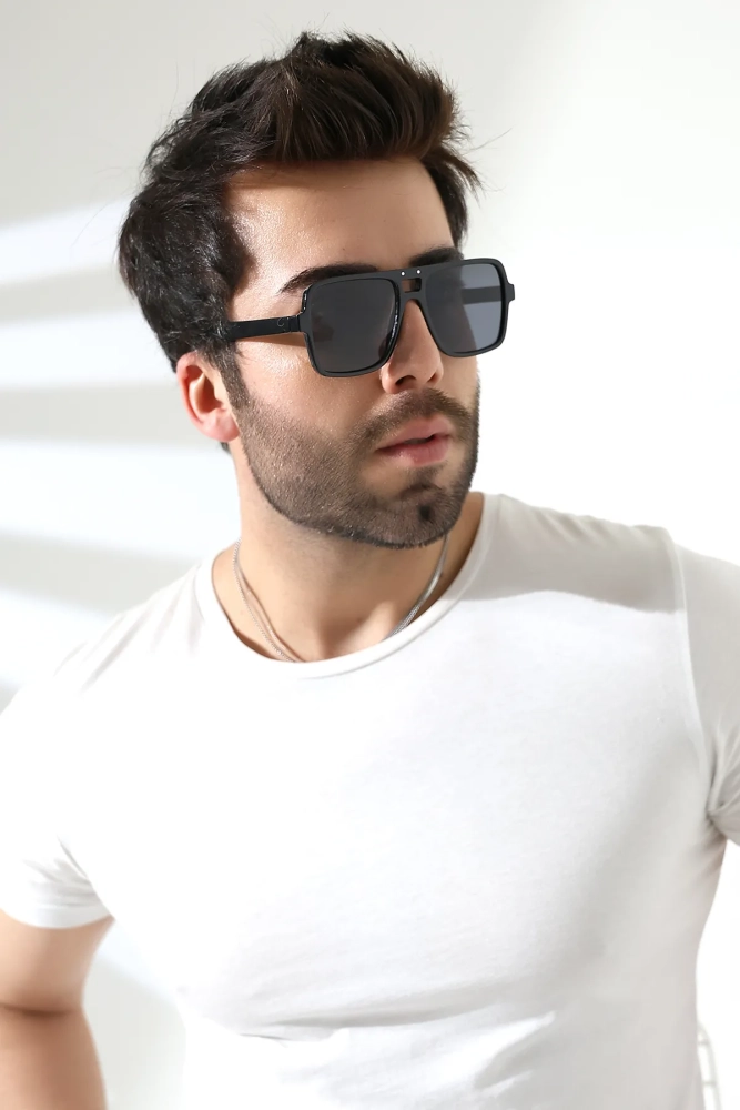 Erkek Retro Aksesuarlı Güneş Gözlüğü 23011 C2