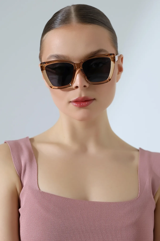 Kadın Cat Eyes Bal Rengi Güneş Gözlüğü 23026 c4