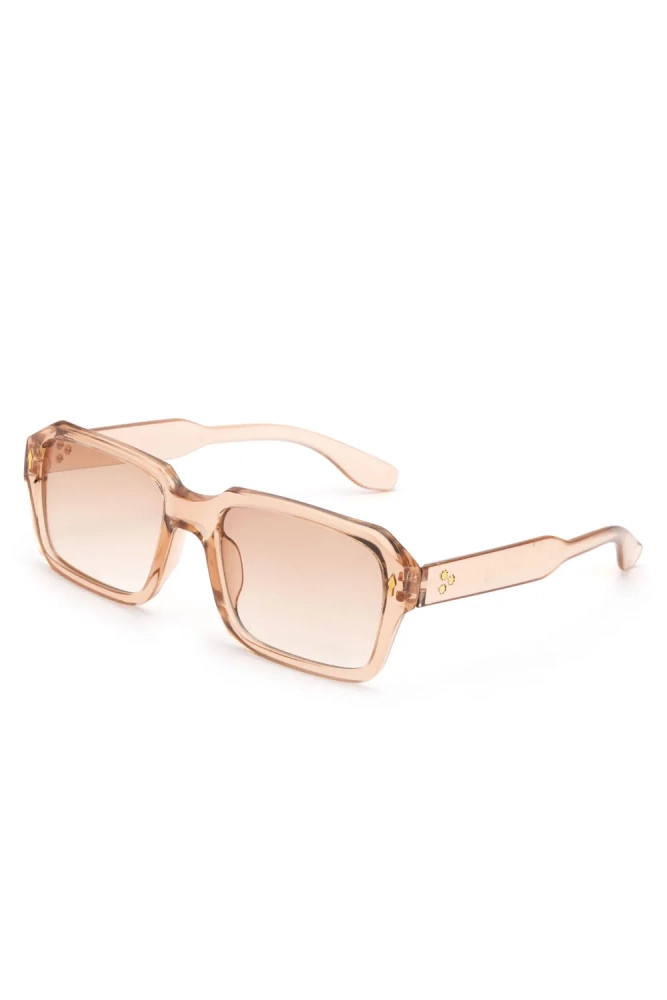 Kadın Kare Güneş Gözlüğü Aksesuarlı Bal Rengi 23033
