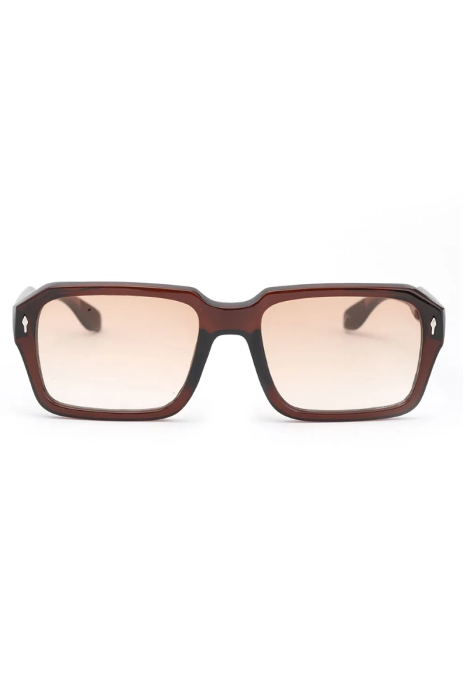 Kadın Kare Güneş Gözlüğü Aksesuarlı Kahve Rengi 23033