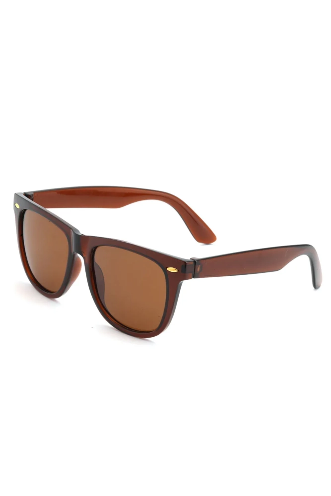 Kadın Kare Güneş Gözlüğü Aksesuarlı Kahverengi 23045