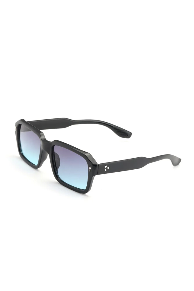 Kadın Kare Güneş Gözlüğü Aksesuarlı Siyah Degrade Cam 23033