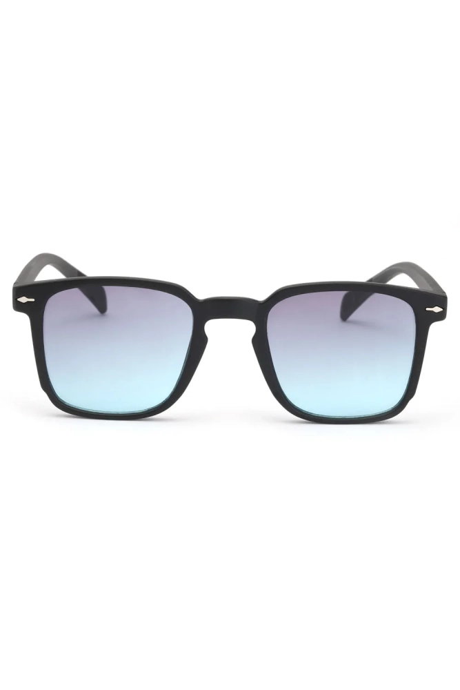 Kadın Kare Güneş Gözlüğü Aksesuarlı Siyah Degrade Cam 23043