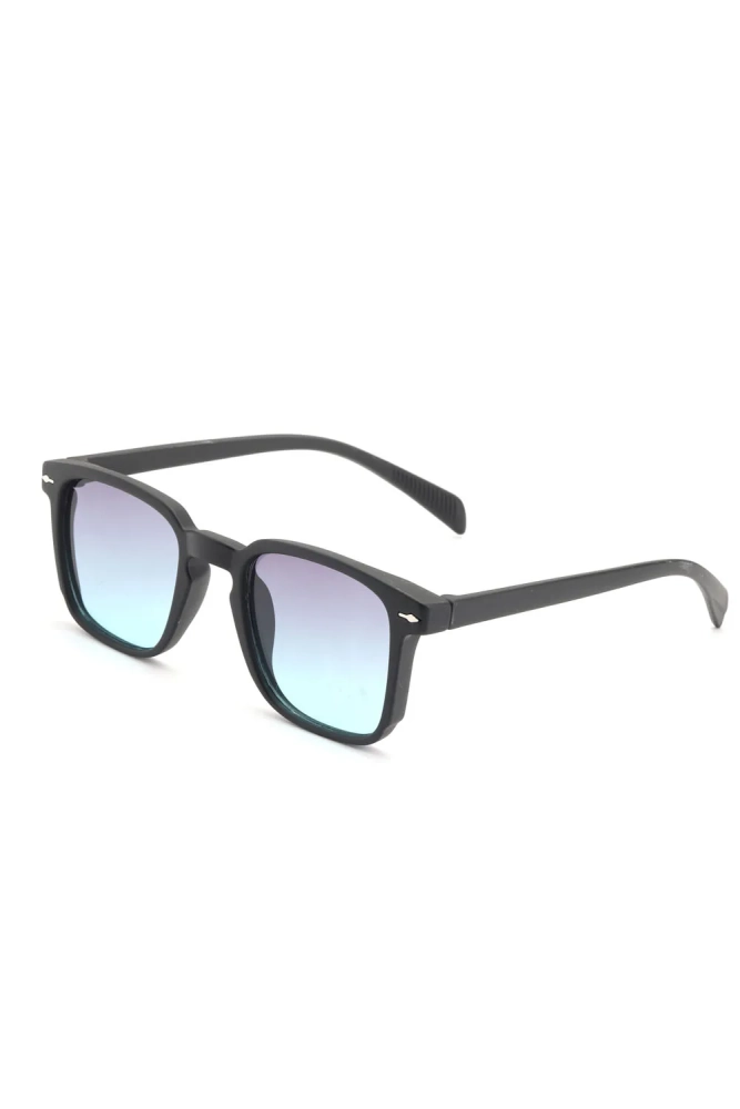Kadın Kare Güneş Gözlüğü Aksesuarlı Siyah Degrade Cam 23043