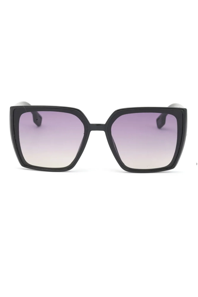 Kadın Kare Güneş Gözlüğü Siyah Degrade Cam 23067