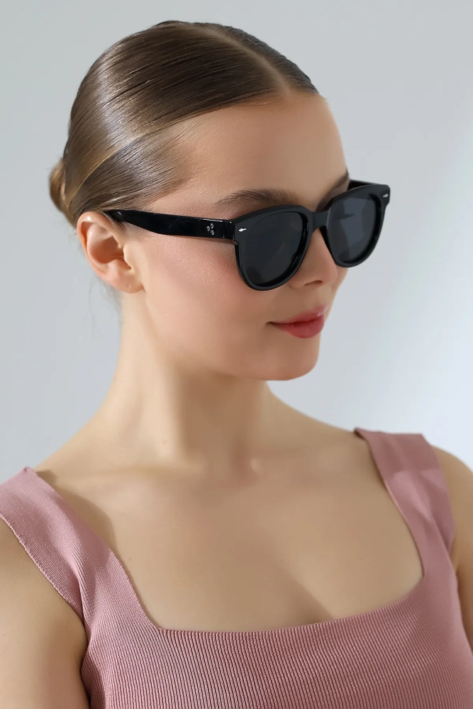 Kadın Kare Siyah Güneş Gözlüğü 23037-1 c2